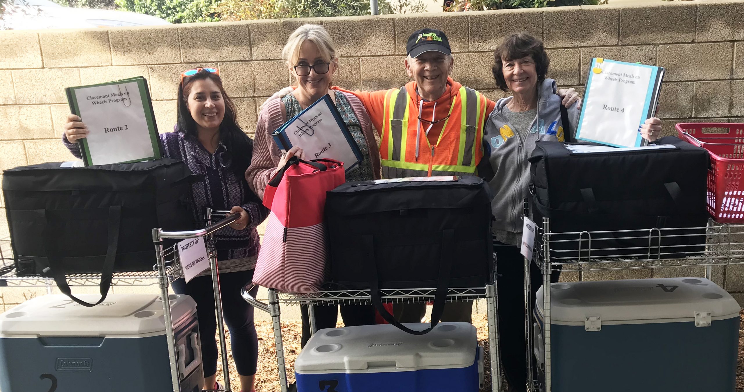 Drivers with food ready to deliver